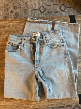 Agolde Light Wash Straight Leg Jeans Size 24 – 100% Organic Cotton